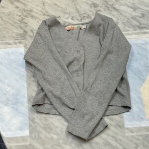 Vintage Havana Gray Button-Up Cardigan